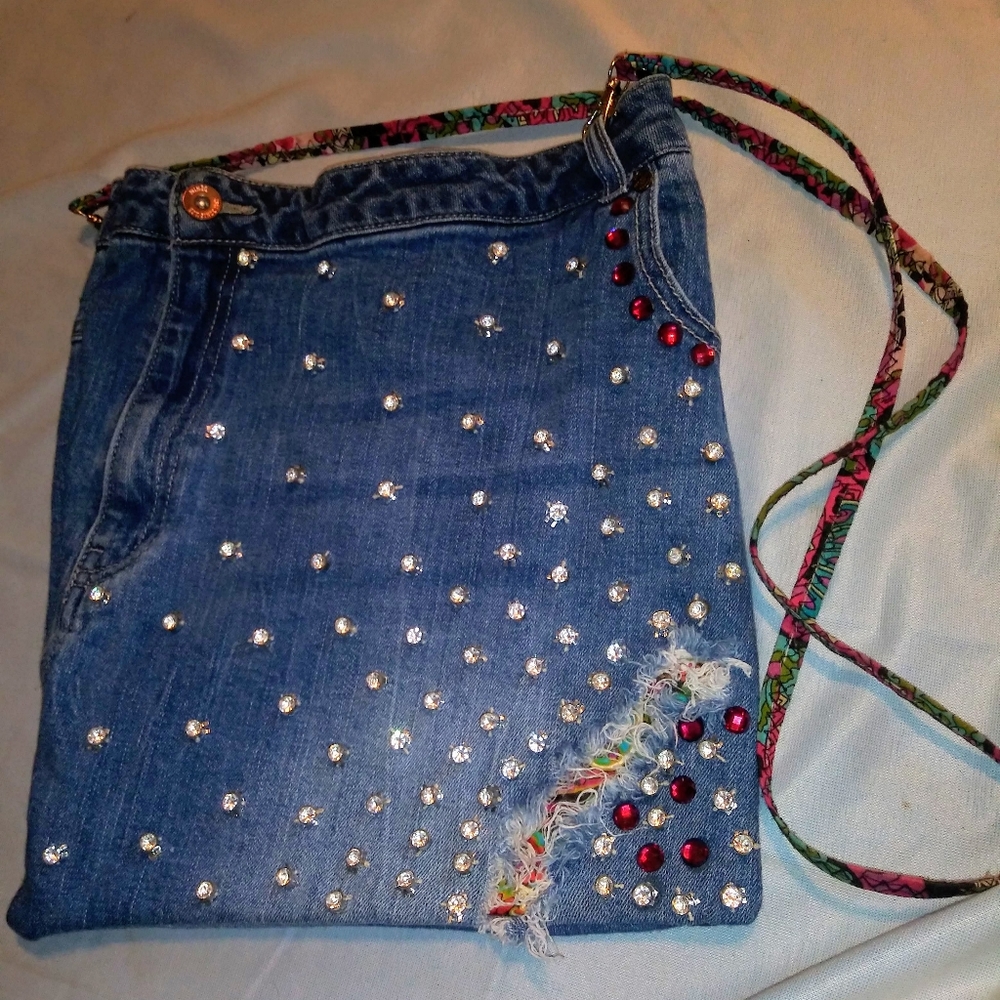 Handmade denim crossbody